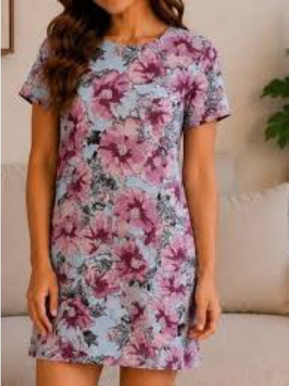 Aritzia Babaton Patricio Floral Summer Short Sleeve Mini Dress